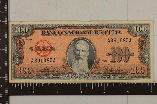 1959 CUBA 100 PESO BILL