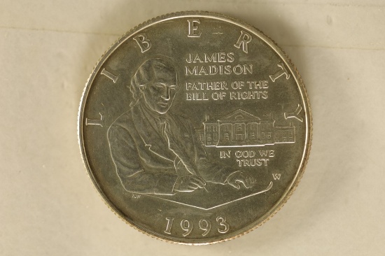 1993-W US UNC "JAMES MADISON" HALF DOLLAR