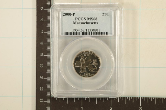 2000-P MASSACHUSETTS QUARTER PCGS MS68