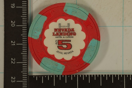$5 NEVADA LANDING CASINO CHIP. JEAN, NEVADA