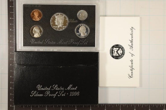 1996 US SILVER PROOF SET (WITH BOX) & CERTIFICATE