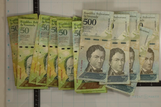 50 VENEZUELA BILLS: 2011-2017. 25-50 BOLIVARES &