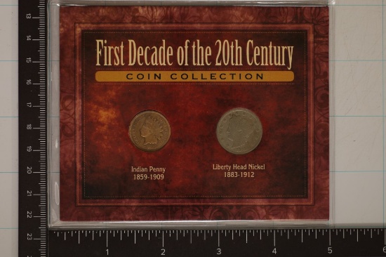 FIRST DECADE OF THE 20TH CENTURY 2 COIN SET: