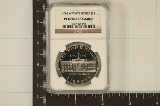 1992-W WHITE HOUSE SILVER DOLLAR NGC PF69