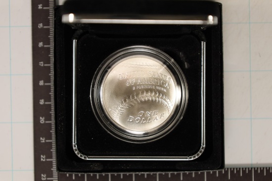 2014-P US UNC SILVER DOLLAR, BASEBALL HALL OF FAME