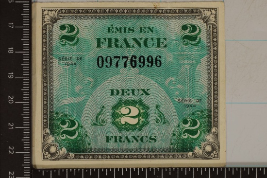 1944 FRANCE 2 FRANC MILITARY PAYMENT CERTIFICATE