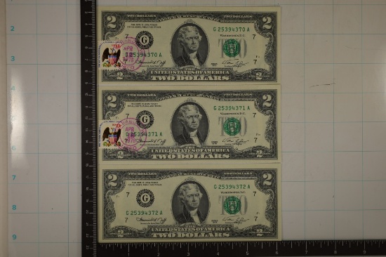 3-1976 US $2 FRNS CRISP UNC 2 HAVE 13 CENT