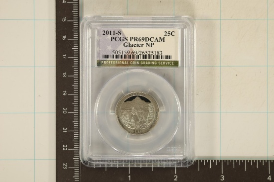 2011-S GLACIER N.P. QUARTER PCGS PR69 DCAM
