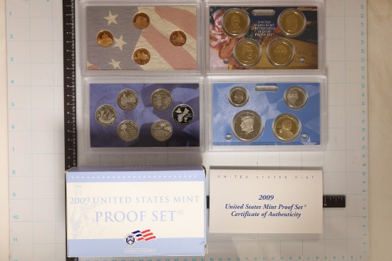 2009 US PROOF SET (WITH BOX) 18 PIECES LARGEST SET