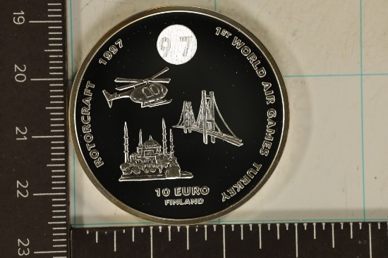 .87 TROY OZ .999 FINE SILVER PF ROUND "WORLD AIR