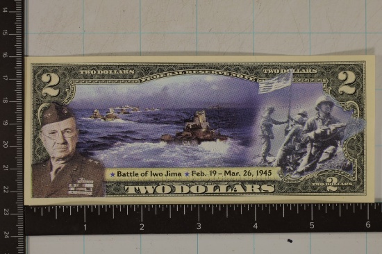 2003 US $2 FRN CRISP UNC WITH "BATTLE OF IWO JIMA"
