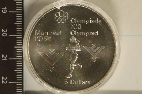 1975 CANADA SILVER UNC $5 COIN .7727 OZ. ASW IN