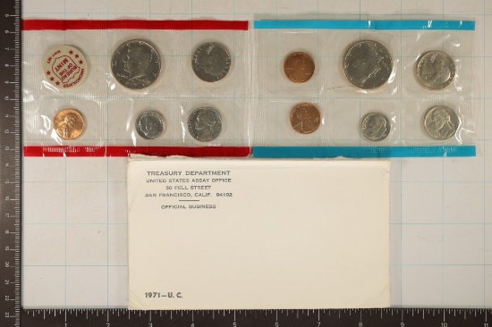 1971 US MINT SET (UNC) P/D/S (WITH ENVELOPE)