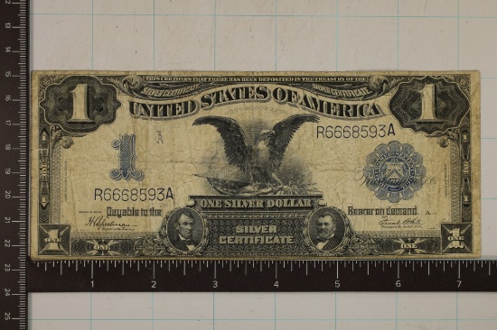 SERIES OF 1899 US $1 BLACK EAGLE SILVER CERT.