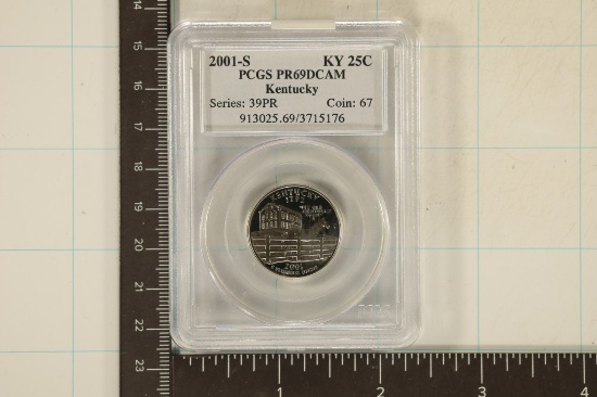 2001-S KENTUCKY QUARTER PCGS PR69 DCAM