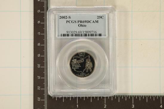 2002-S OHIO QUARTER PCGS PR69 DCAM