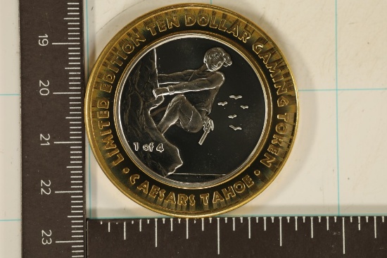 CASINO $10 SILVER TOKEN (UNC) CAESARS TAHOE, TAKE