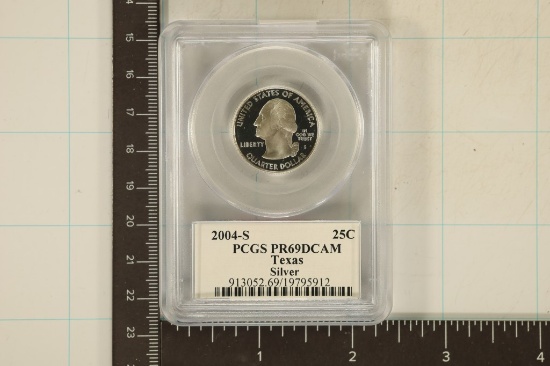 2004-S SILVER TEXAS QUARTER PCGS PR69 DCAM