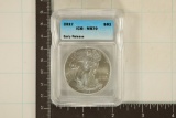 2017 AMERICAN SILVER EAGLE ICG MS70 EARLY RELEASES