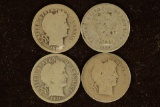 190?, 1907-O BETTER, 1911 & 1918? SILVER BARBER