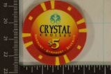 $5 CAESARS PALACE AT SEA CASINO CHIP. CRYSTAL