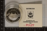 1987 BERMUDA PROOF STERLING SILVER $1 COIN. 28.28