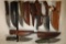 6 BRAND NEW KNIVES: 4 DAMASCUS STEEL & 2 CARBON