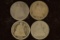 4-US SEATED LIBERTY DIMES: 1953, 2-1876 & 1888