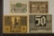 4-1921 GERMAN CU NOTGELDS: 2-10 PFENNIGS AND 2-50