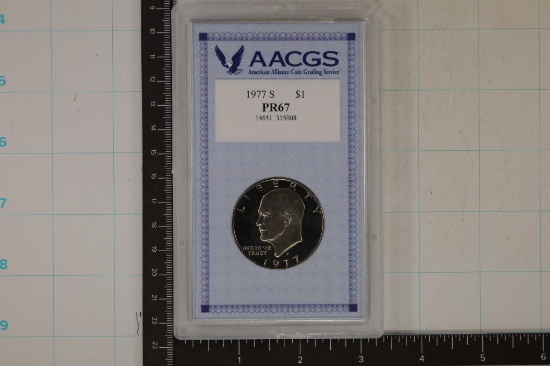 1977-S PROOF IKE DOLLAR PROOF IN HARD PLASTIC CASE