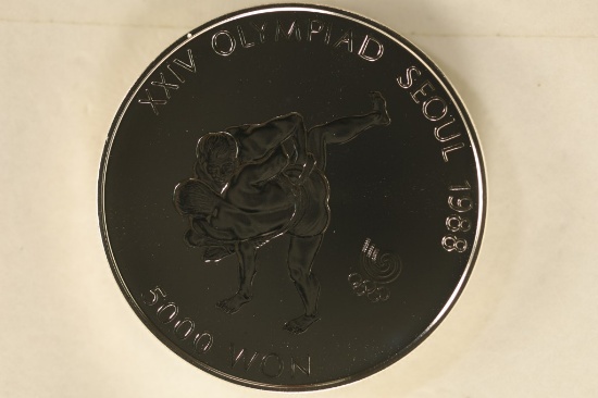 1988 SEOUL SILVER PROOF 5000 WON OLYMPIC COIN