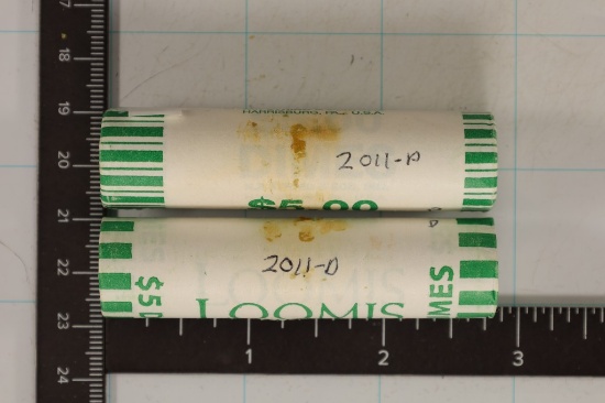 2011-P & D SOLID DATE $5 ROLLS OF BU ROOSEVELT