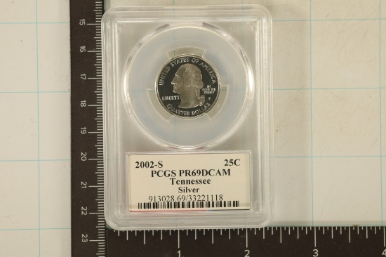 2002-S SILVER TENNESSEE QUARTER PCGS PR69 DCAM