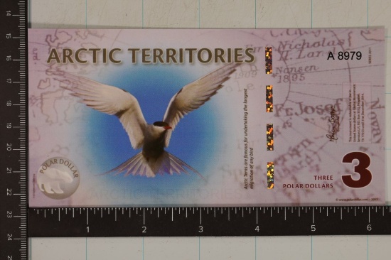 2011 ARCTIC TERRITORIES 3 POLAR DOLLAR CU POLYMER