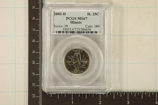 2003-D ILLINOIS QUARTER PCGS MS67