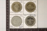 4-$1 METAL CASINO GAMING TOKENS: STRATOSPHERE,