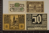 4-1921 GERMAN CU NOTGELDS: 2-10 PFENNIGS AND 2-50