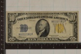 1934-A US $10 SOUTH AFRICA SILVER CERT. YELLOW