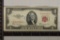 1953-C US RED SEAL $2 STAR NOTE WITH INK ON