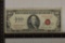 1966 US $100 RED SEAL BILL: HAS ROUND STAMP BY