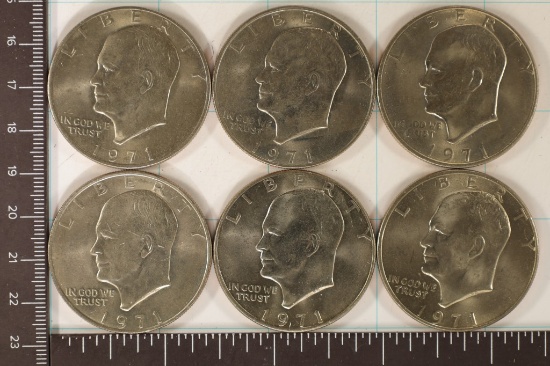 6-1971 IKE DOLLARS. UNC