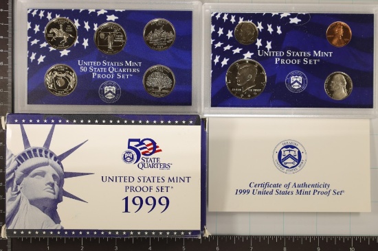 1999 US PROOF SET (WITH BOX) & WITH CERTIFICATE