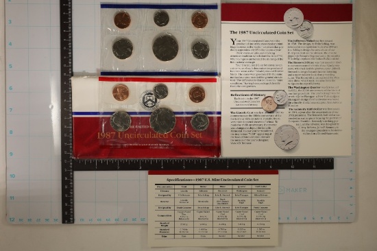 1987 US MINT SET (UNC) P/D (WITH ENVELOPE)