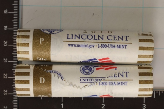 2010-P&D SOLID DATE 50 CENTS ROLLS OF BU LINCOLN