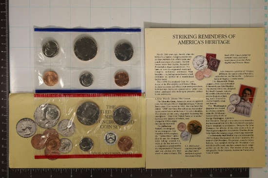1990 US MINT SET (UNC) P/D (WITH ENVELOPE) AND
