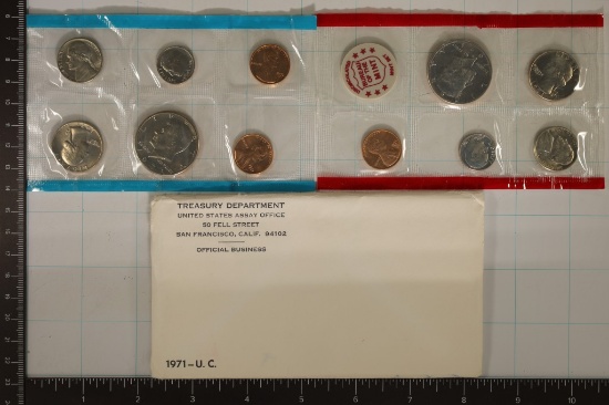 1971 US MINT SET (UNC) P/D/S (WITH ENVELOPE)