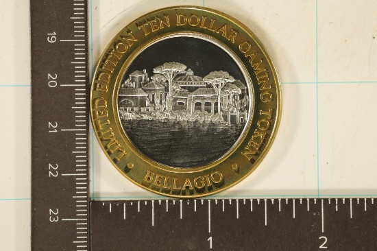 CASINO $10 SILVER TOKEN (UNC) BELLAGIO