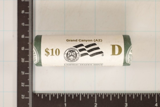 2010-D SOLID DATE $10 ROLL OF GRAND CANYON N.P.