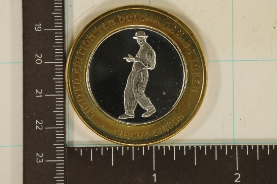CASINO $10 SILVER TOKEN (UNC) CIRCUS CIRCUS