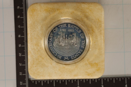 28.2 GRAMS PF STERLING SILVER 1982 ST. LUCIA $10